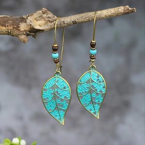 Pretty Boho Bronze Leaf Earrings NEW